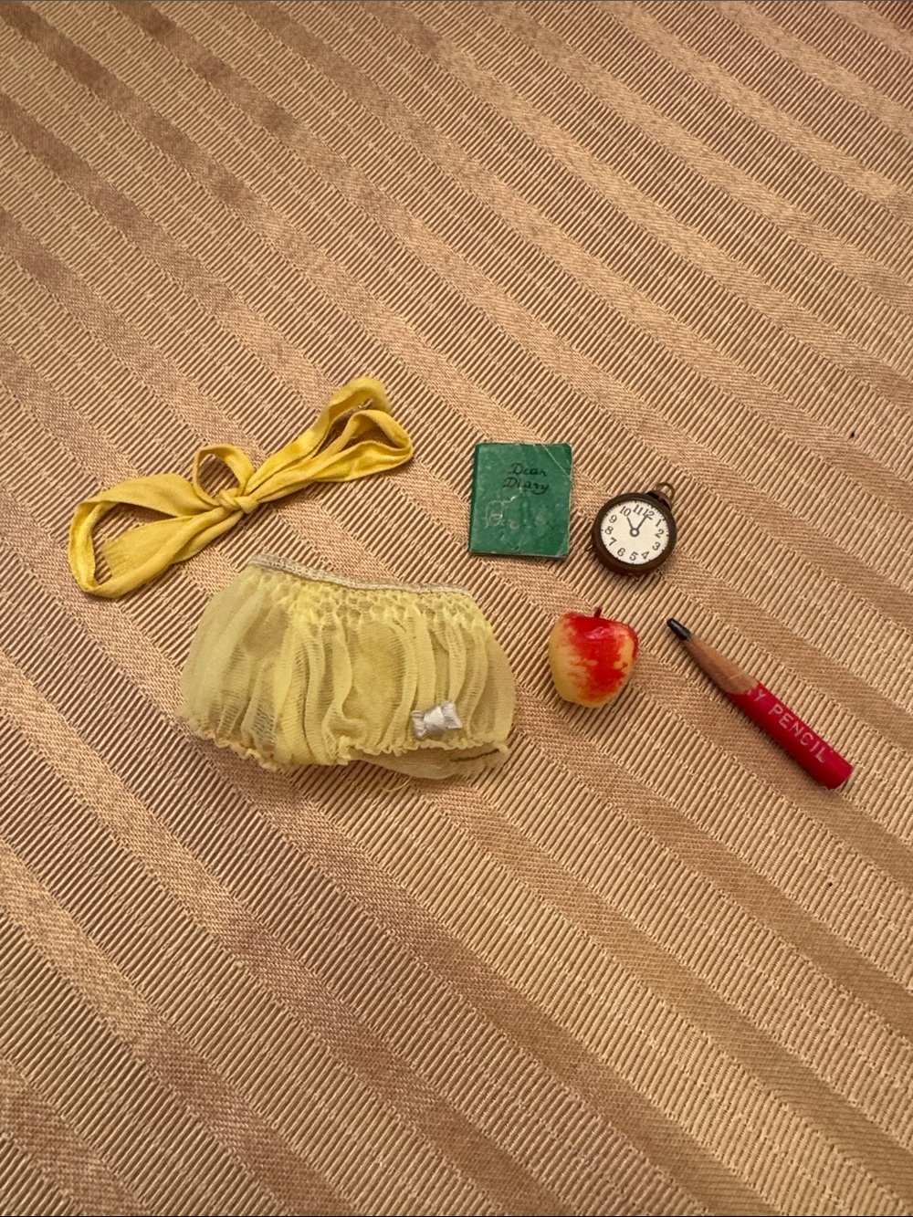 Vintage Yellow Tulle Headband and Skirt Set